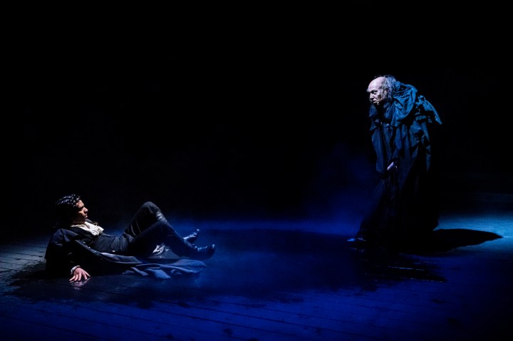 01 RET Frankenstein - L-R Shane Zaza (Victor Frankenstein) & Harry Attwell (The Creature) - Images Johan Persson.jpg