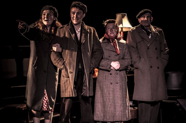 On Behalf of the People - full company (l-r) Lizzie Frain (Liz), Danny Mellor (Tom), Kate Wood (Connie), Ray Ashcroft (George). Credit Tom Jackson